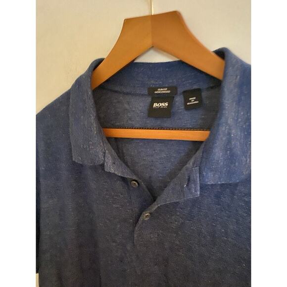 Hugo Boss Polo Shirt Slim Fit Men’s Size XL Blue - Picture 4 of 4